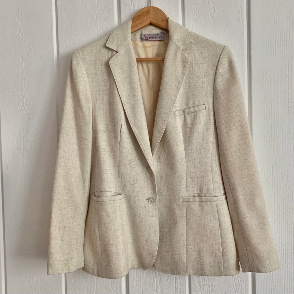 Vintage Evan-Picone Linen Blazer